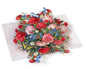 Tarjetas de felicitación 3D con flores, impresión personalizada - Product Image 5