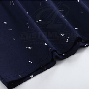 Polo à manches courtes pour homme de haute qualité, bleu marine, avec motif imprimé blanc, tissu respirant décontracté - Product Image 4