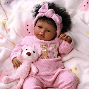 <span class=keywords><strong>Muñeca</strong></span> Reborn Silenciosa Babeside Laney <span class=keywords><strong>de</strong></span> 20 Pulgadas, Niña Afroamericana, Extremidades <span class=keywords><strong>de</strong></span> Vinilo, Cuerpo <span class=keywords><strong>de</strong></span> <span class=keywords><strong>Tela</strong></span> Suave, Muñecas Reborn Realistas - Product Image 3