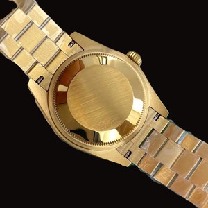 Outstanding <b>Red</b> Color Round Dial Gold Plated Stainless Steel Band With Auto <b>Date</b> Features Man's Mechanical Modern Standard Watch - Product Image 6