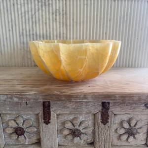 Bol contemporain en onyx poli, accessoire artisanal, centre de table en marbre design, pierre naturelle moderne, prix de gros - Product Image 3