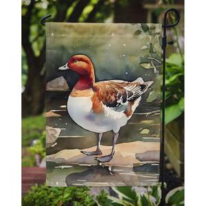 Drapeau de jardin multicolore Canard roux Bannière décorative de cour pour patio Oeuvre d'art pour parterres de fleurs Décoration de boîte aux lettres Taille de jardin - Product Image 3