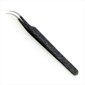 Instruments de soin de beauté, pinces à extensions de cils, pointes de couleur plasma blanc perle violet, acier inoxydable, antistatique, durable - Product Image 4