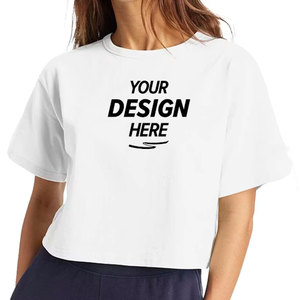 เสื้อยืดครอปผู้หญิง แขนสั้น ทรงเข้ารูป ผ้าริบเนื้อนุ่ม สวมใส่ได้ทุกวัน สไตล์มินิมอล สตรีทแวร์ - Product Image 1