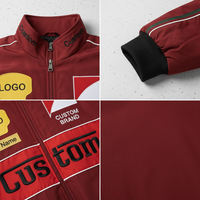 Blouson Bomber Rétro Personnalisé pour Homme, en Polyester, Rembourré pour l'Hiver, Style Moto, Fabrication OEM