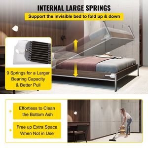 Kit da te bianco per letto King/Queen Heavy-Duty Murphy montaggio muro Hardware meccanismo funzionale staffa a parete verticale - Product Image 3