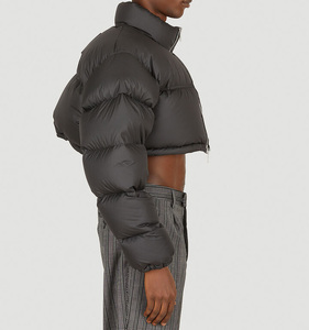 Blouson matelassé à capuche personnalisé pour homme – Manteau d'hiver streetwear avec fermeture éclair frontale, isolé, respirant et en polaire de qualité supérieure - Product Image 2
