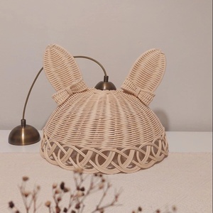 Handmade rattan lampshade night lighting lamp for kids bear shaped <b>pendant</b> <b>light</b> lampshades - Product Image 6