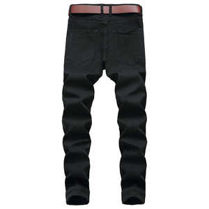 กางเกงยีนส์ทรงตรงหลวมสไตล์ลำลองสำหรับผู้ชาย คุณภาพพรีเมียม ผ้ายีนส์เดนิมแบบซักล้าง สามารถปรับแต่งได้ - Product Image 1