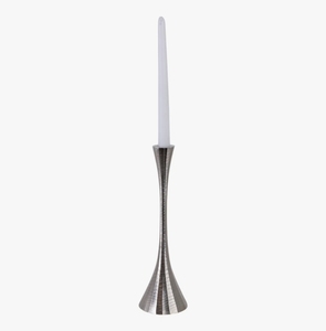 Wholesale Tall <b>Silver</b> Metal Taper Candle Holder Modern Textured <b>Candlestick</b> Stand Christmas Wedding Table Centerpiece Home Decor - Product Image 1