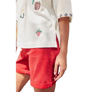 T-shirt personnalisé pour femme grande taille, uni, décontracté, d'été, col rond, manches classiques, tricoté, avec logo, 100% coton, coupe ample - Product Image 3