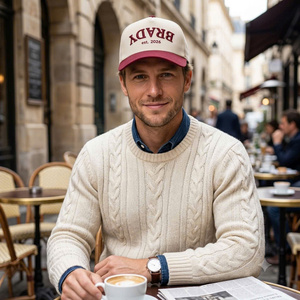Wholesale Custom Cotton Baseball Cap 5 Panel 3D Embroidery Curved Brim Structured Cap <b>for</b> <b>Wedding</b> Party Outdoor Activities - Product Image 6