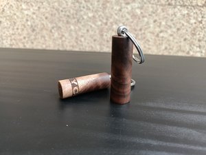 Handmade Walnut Keychain: Rustic Wooden <b>Key</b> <b>Ring</b> - Product Image 2