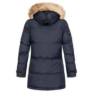 Manteau d'hiver personnalisé en fourrure pour femme 2026, long manteau en laine, parka matelassée pour femme avec capuche pour l'hiver, avec option OEM - Product Image 3