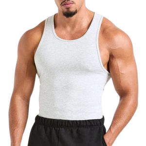 Custom Wholesale High Quality Men Summer Tank <b>Top</b> Sleeveless Running Seamless Fitness Gym Cotton Eco-Friendly Anti-UV Breathable - Product Image 1