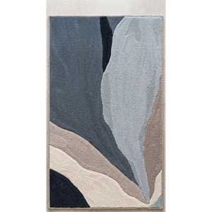 Tapis Jacquard Modernes Abstraits en Laine Tuftée à la Main à Poil Long – Écologiques, Adaptés aux Animaux, Extra Épais pour Salon - Product Image 1