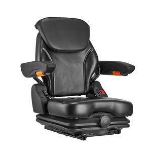 Sedile Universale Regolabile per Carrello Elevatore con Sospensione Trattore, Poggiatesta, Cintura di Sicurezza e Bracciolo Pieghevole Sicuro - Product Image 5
