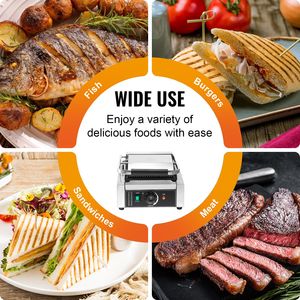 Grill Elettrico Professionale 1800W in Acciaio Inox per Panini, Uso Esterno, Piastra per Sandwich con Controllo della Temperatura - Product Image 6