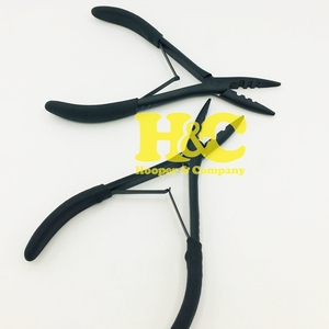 New Pliers Hair <b>Extension</b> Tool Pliers Sustainable Logo <b>Micro</b> Ring Hair <b>Extension</b> Pliers Gold Stainless Steel Easy Loop Tool Set - Product Image 3