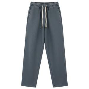 ชุดเสื้อโปโลแขนยาวสีเทาแบบหนาและกางเกงจ็อกเกอร์สำหรับผู้ชาย ผ้าฝ้าย สตรีทแวร์ กางเกงขายาวมีขอบยางยืดที่คอเสื้อ แฟชั่น - Product Image 3