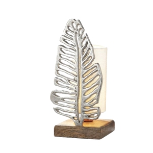 Dernier modèle de sapin métallique plaqué argent poli et avec base en bois, idéal pour offrir et décorer la maison - Product Image 3