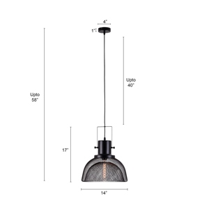 Lámpara Colgante Moderna de Lujo Industrial, Lámpara de Techo Geométrica Nórdica Escandinava de Metal Negro para Sala de Estar - Product Image 2