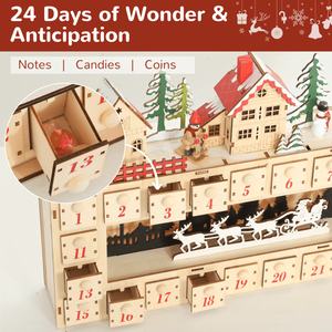 Christmas Advent Calendar with Christmas Lights for Holiday Decorations - Product Image 4