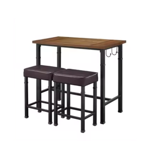 Modern <b>Table</b> and Chairs Sets Wooden Restaurant Set Home <b>Bar</b> <b>Table</b> and 2 Chairs <b>Dining</b> Set For SALE - Product Image 1