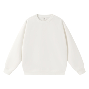 Sudadera sin Capucha Bordada con Logotipo Personalizado al por Mayor, Color Sólido, Tejido Grueso, Unisex, Corte Holgado, Primavera - Product Image 4