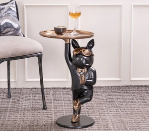 Aluminium Rabbit <b>Stand</b> Side Table For Home Livingroom Decoration Use Hotel Villas Decorative Side And End Table With Glass Top - Product Image 6