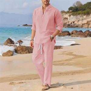 Conjunto Deportivo Personalizado con Logotipo, Sudadera con Capucha y Pantalones Rosa Unisex, Manga Larga, Cordón Ajustable, Ropa Casual de Otoño, 100% Algodón, Impresión por Transferencia de Calor - Product Image 5