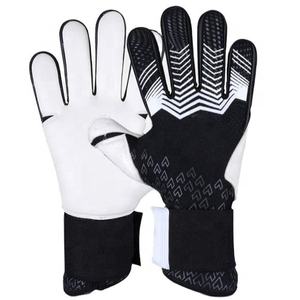 WARPRO INDUSTRY Red PU Leather Football Goalkeeper Gloves Full Finger Breathable Powerful Catch Pull-On Adjustable <b>Wrist</b> <b>Strap</b> - Product Image 1