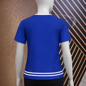 เสื้อยืดพิมพ์ลาย Delta Sigma Theta Sorority Philo สีขาว-น้ำเงิน คอเสื้อตัดกัน ผ้าฝ้าย 100% ระบายอากาศได้ดี สไตล์สตรีท DST Sorority Tee - Product Image 2