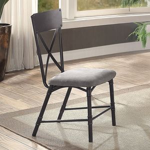 Set di 2 sedie da pranzo con cuscini per seduta grigi e neri sabbia - Product Image 2