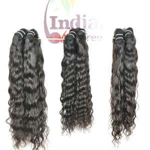 Cabello humano vietnamita virgen sin procesar de un solo donante, cutícula alineada, paquete natural, ondulado, color negro, extensiones de tejido para exportación - Product Image 3