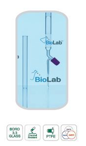 Pipeta Graduada de Vidrio Borosilicato, Micropipeta Dispensadora de PTFE Resistente a Químicos para Uso en Laboratorio, OEM BIOLAB - Product Image 4
