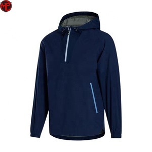 Hexaplus Industries <b>Men's</b> Hooded <b>Half</b> <b>Zip</b> Windproof Breathable Polyester Spandex Blend Golf <b>Jacket</b> - Product Image 5