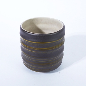 Black Grey Textured Ceramic <b>Magic</b> Mug with Contrast Band Wavy Design for Cafe Restaurant - Product Image 6