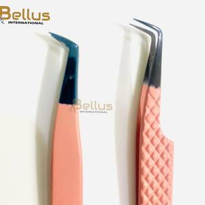 Juego de Pinzas para Extensión de Pestañas y Cejas Bellus International de Lujo, Acero Inoxidable de Alta Calidad, Punta Suave, Antimagnéticas - Product Image 3