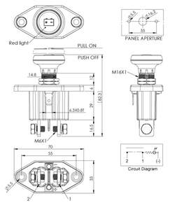 Interruptor PTT Push-Pull IP56, Interruptor de Arranque LED 150A 24V 3P SPST ON-OFF con Indicador LED para Trabajo Pesado - Product Image 2