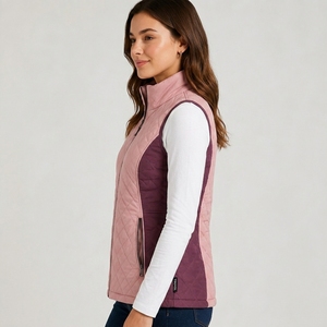 Chaleco Acolchado de Punto con Cuello Alto y Cremallera, Sin Mangas, Personalizado, Tallas Grandes, Sostenible, Ligero, para Mujer - Product Image 2