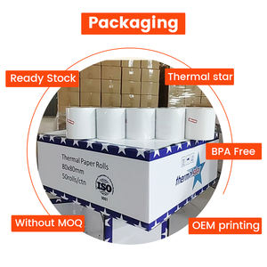 กระดาษม้วนความร้อน POS ขนาด 56×13 มม. 57 มม.×13 ม. 57 มม. x 12.8 ม. 48 แกรม สำหรับเครื่อง POS และ ATM - Product Image 3