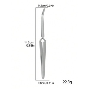 Precision Nail Shaping <b>Clip</b> 14.8cm Stainless Steel Curved Tip Tweezer Tool for Smooth Nail Trimming and Grooming - Product Image 2