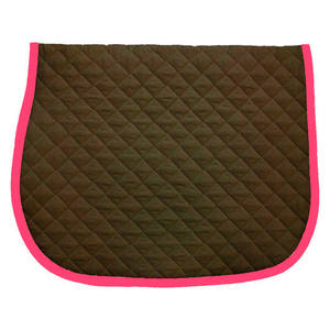 Vente en gros de tapis de selle pour cheval en coton matelassé de luxe en satin, fabricant sur mesure pour l'équipement équestre professionnel - Product Image 1