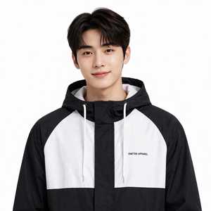 เสื้อแจ็คเก็ตกันลมแบบมีฮู้ดลายการ์ตูนสำหรับทุกเพศทุกวัย แขนเสื้อแบบแร็กแลน ดีไซน์ซิป ผ้าวอร์สเตดระบายอากาศได้ดี น้ำหนักเบา - Product Image 5