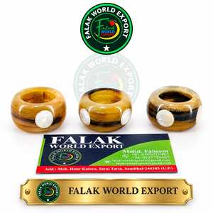 Bague en corne de buffle polie, bijoux de fête pour mariage et anniversaire, vente chaude, couleur corne naturelle, par Falak World Export - Product Image 1