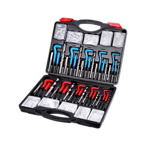 Kit de réparation Helicoil personnalisable, 338 pièces, kit d'outils de réfiletage métrique SAE, M5 M6 M8 M10 M12 1/4'' 5/16'' 3/8'' Spline M20 M30 - Product Image 5