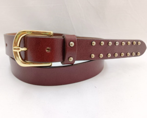 Tendance 2026 : Ceinture personnalisée TYNTRA INTERNATIONAL en cuir véritable durable, confortable, avec boucle ardillon et anneau en D en alliage - Product Image 5