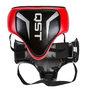 Protège-entrejambe de boxe en cuir PU, protection abdominale pour l'entraînement et le sparring, équipement de protection ajustable avec soutien lombaire pour la boxe - Product Image 3
