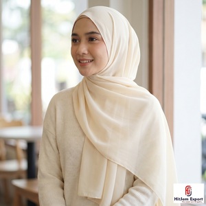 Chiffon Square Hijab <b>Scarf</b> Solid Color Breathable Casual Spring Summer Wear - Product Image 2